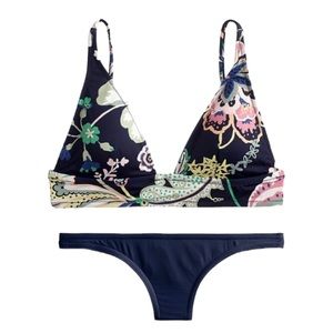 J. Crew Deep V-neck French Lowrider Bikini NWT Medium NWT